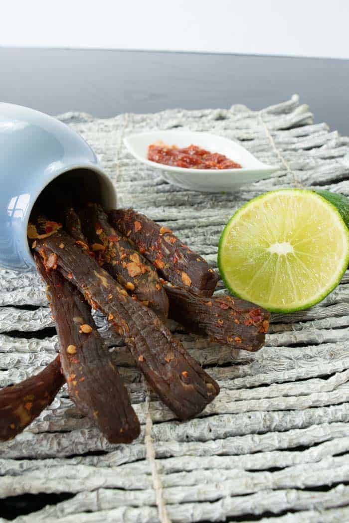 Chili Lime jerky Finished with lime