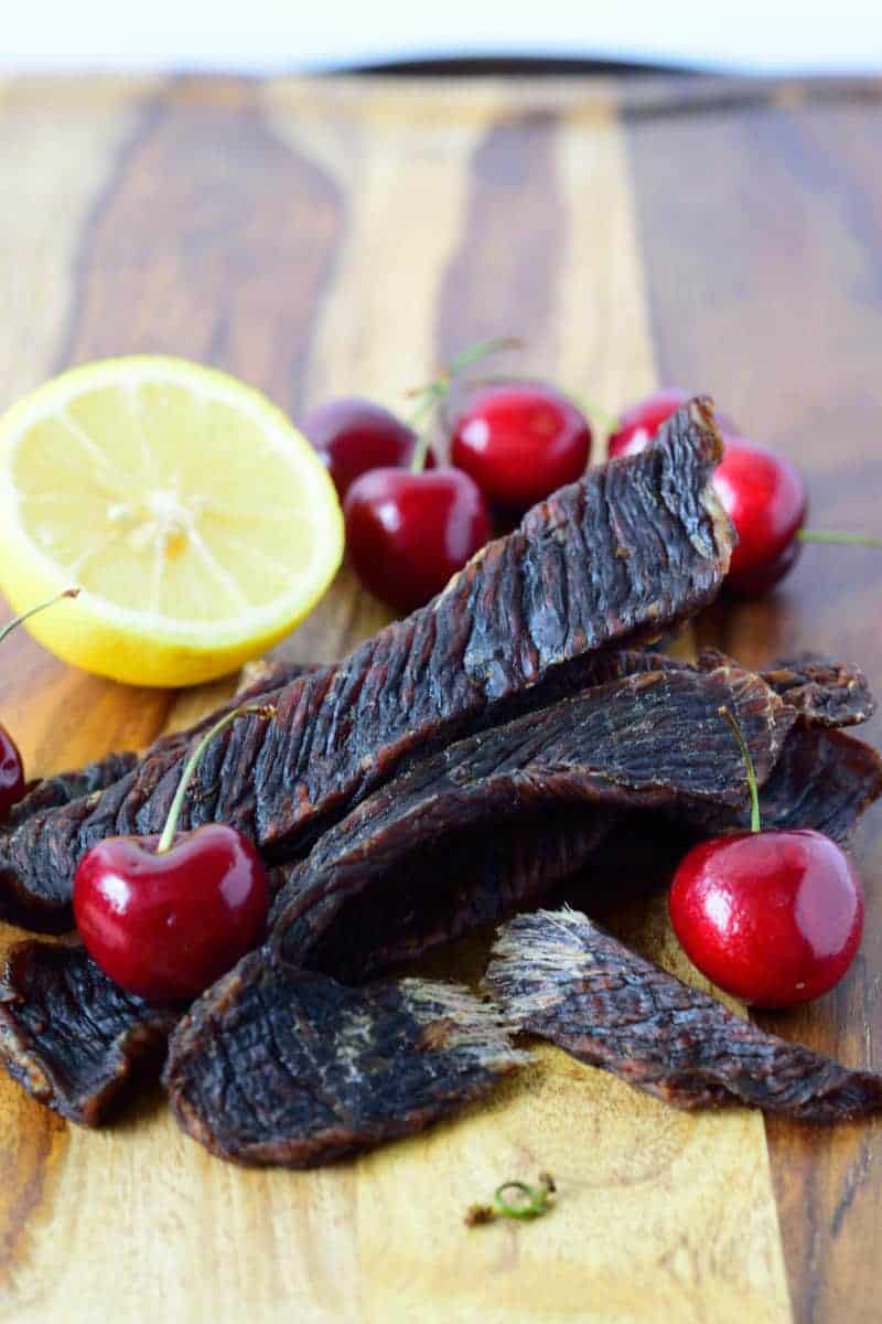 This beef jerky recipe has a fantastic sweet cherry flavor with every bite | Jerkyholic.com