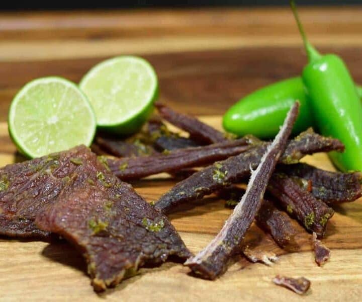 An easy to make jerky that turned out great. You will love the blend of honey, jalapenos, and lime juice!| Jerkyholic.com
