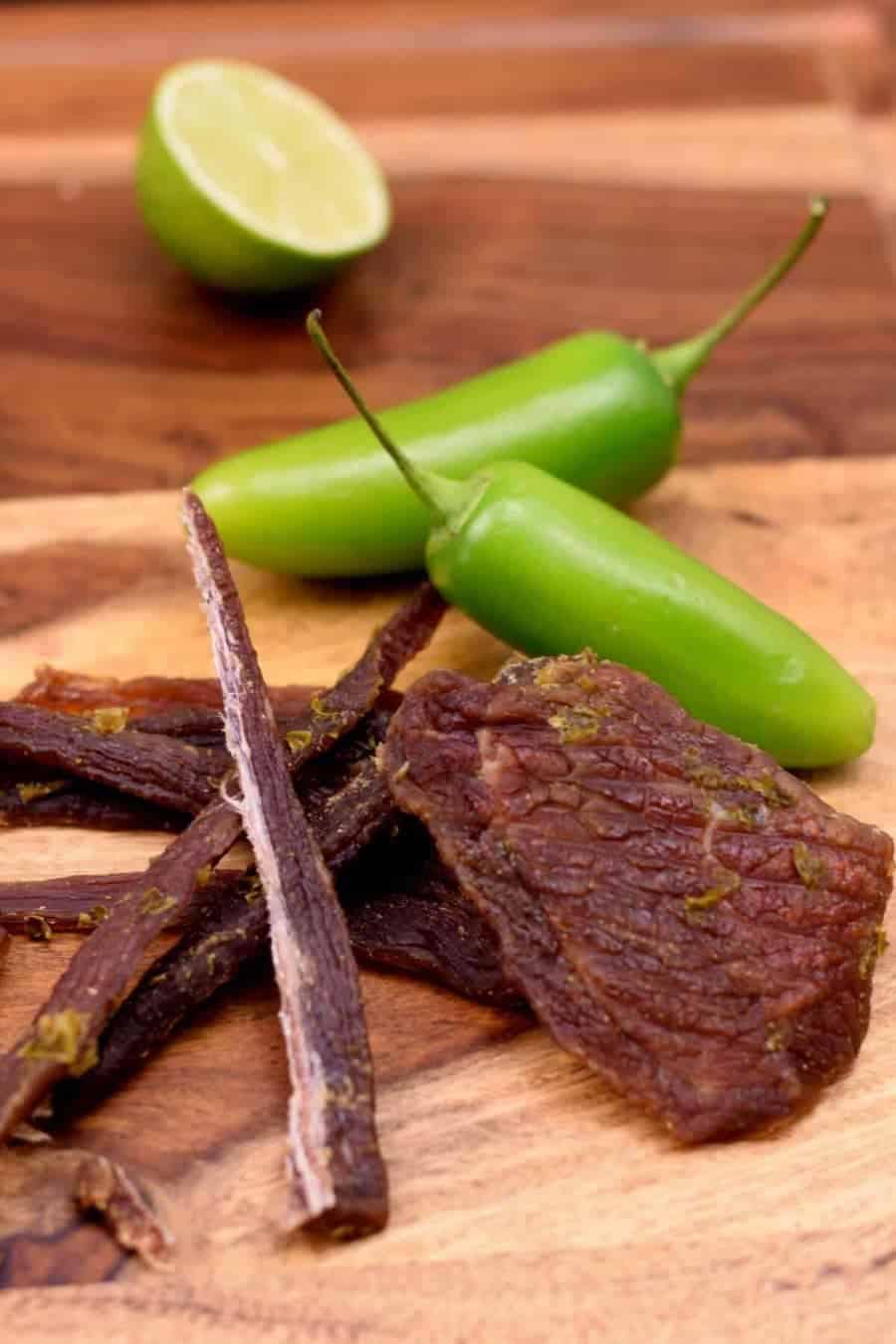 An easy to make jerky seasoned with a little spice from the jalapenos and delightful sourness from the limes | Jerkyholic.com