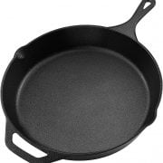 Cast Iron pan with white background