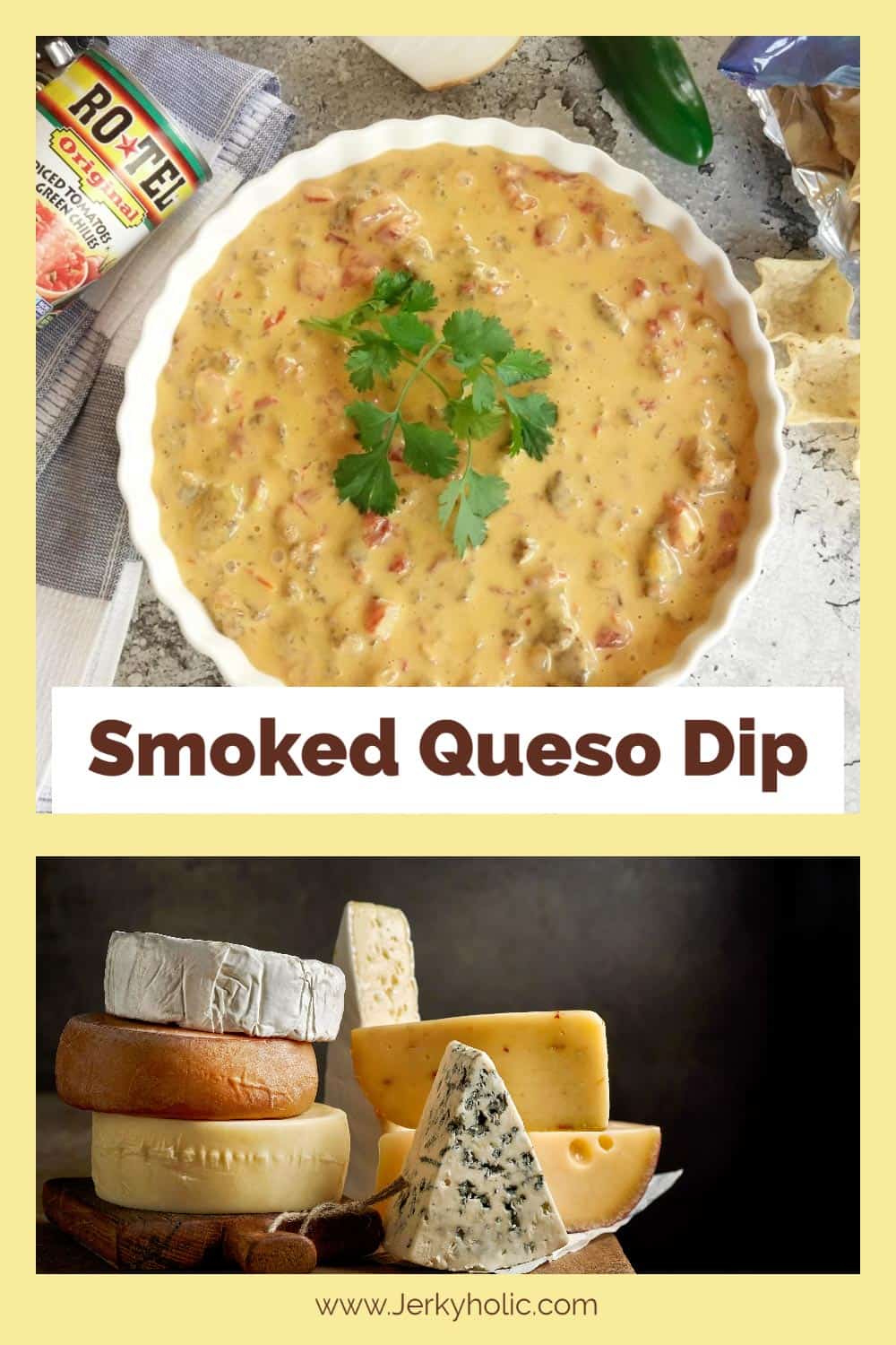 Smoked Queso Dip (Rotel & Spicy Sausage)
