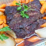 pot roast with carrots and onions