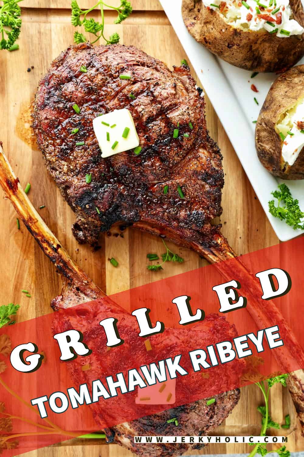Grilled Tomahawk Ribeye Steak