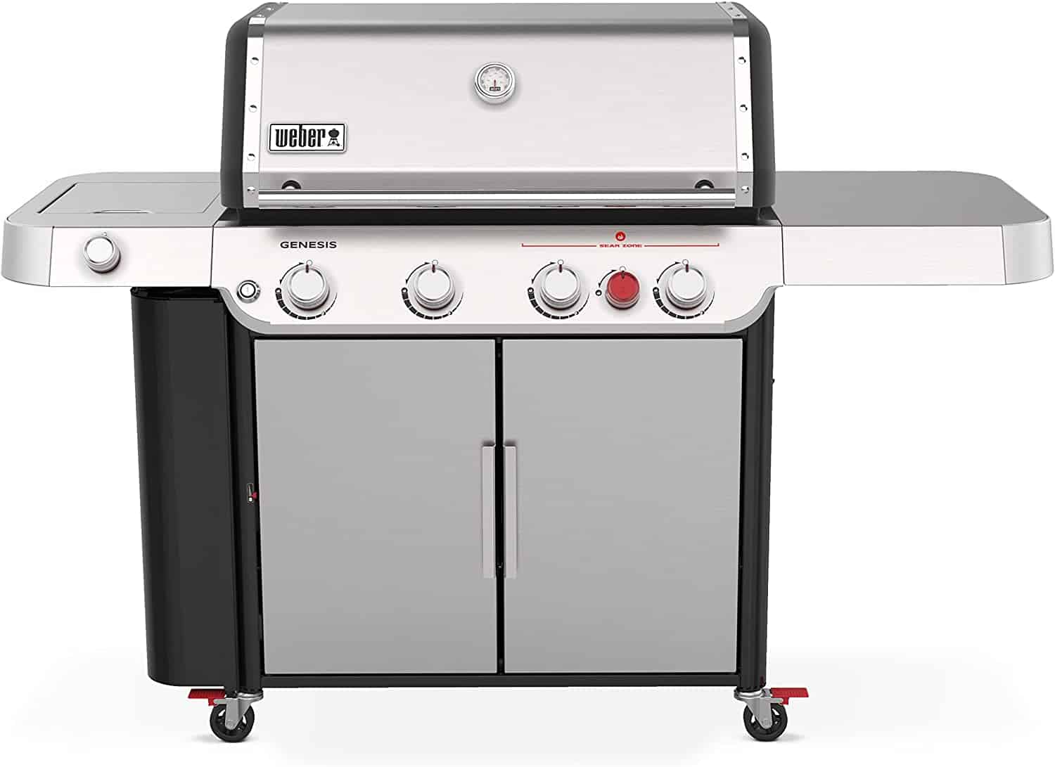 weber gas grill with white background