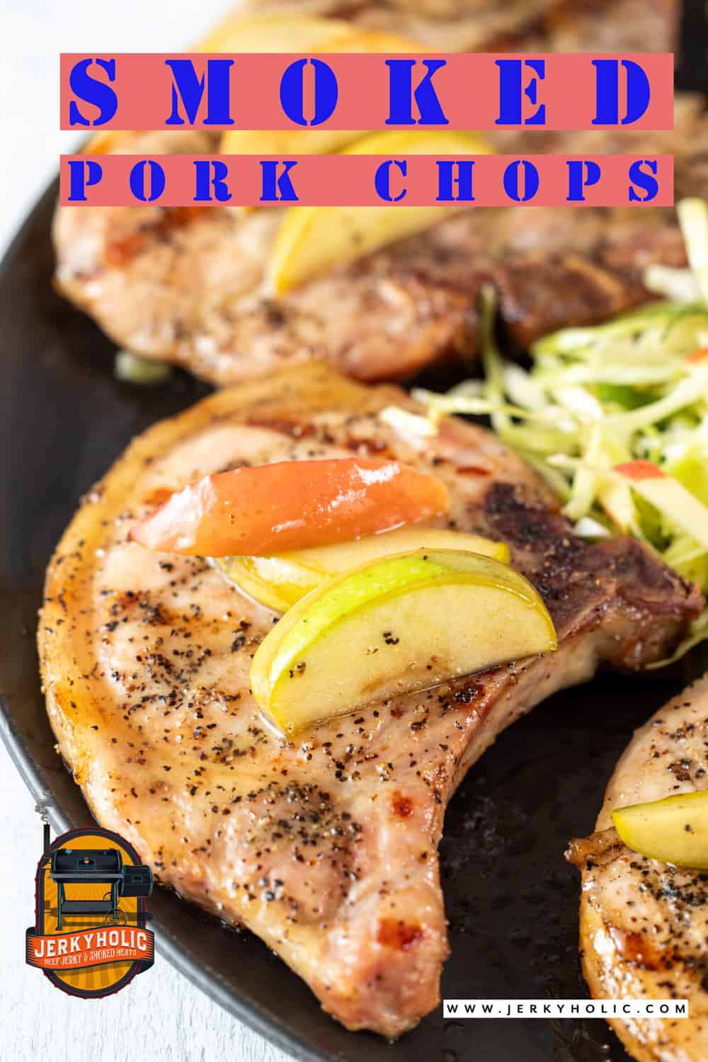 Smoked Pork Chops (Glazed Apple Topping)